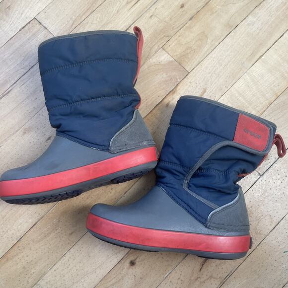 Crocs Kids Snow Boots Unisex US Shoes Size‎ C 11 Navy Red - Picture 2 of 10